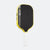 Black and yellow pickleball paddle on a white background