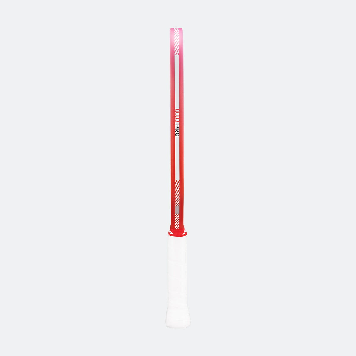 White and red edge guard on a Pro IV pickleball paddle on a white background.