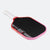 Pickleball paddle with red and black design on a white background