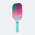White background, product photo of the JOOLA Perseus Astral pickleball paddle with a teal handle and white edge guard, and gradient colored paddle face.