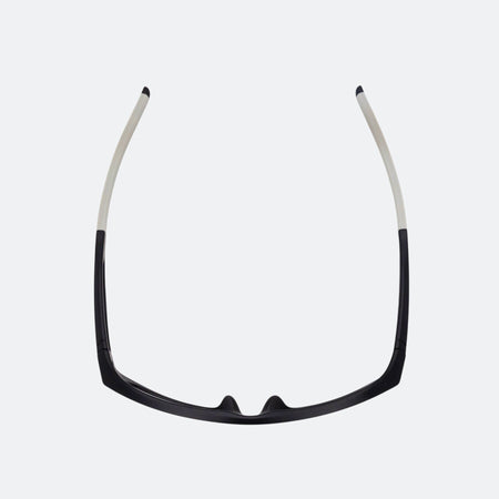 Product image showing the JOOLA RJX Enhance eyewear, matte black and clear lenses.