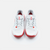 White background, top down view of the JOOLA Women's R4LLy pickleball shoe, red and white colorway.