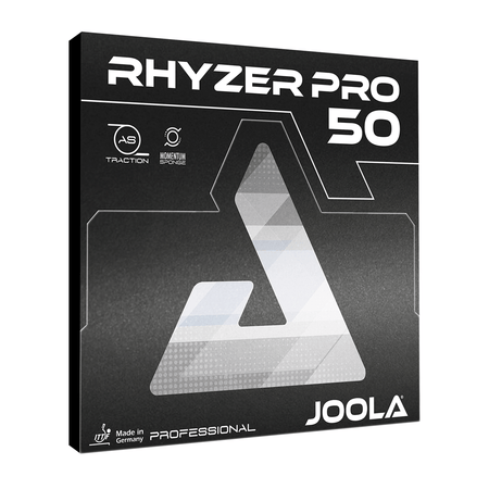 White background image of a package of JOOLA Rhyzer Pro 50 table tennis rubber.